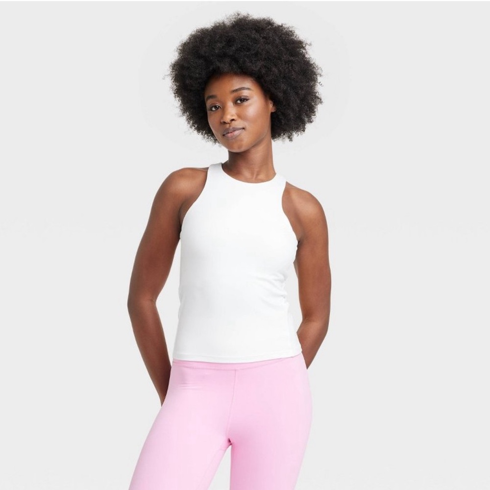 NWT Target All in Motion white soft racerback tank XS.